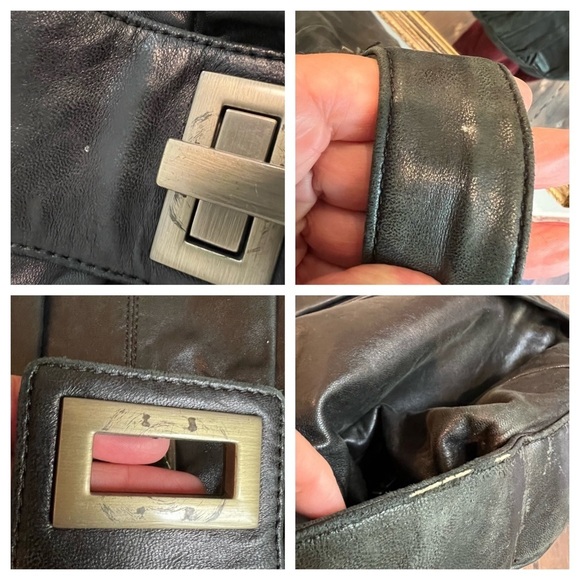 KOOBA Large Big Black Supple Handcrafted Genuine Leather Tote Hobo Bag - Picture 16 of 17